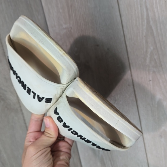 Balenciaga Womens Pool Logo Sandals Flip Flop Flats shoes sz 11 - Picture 4 of 15